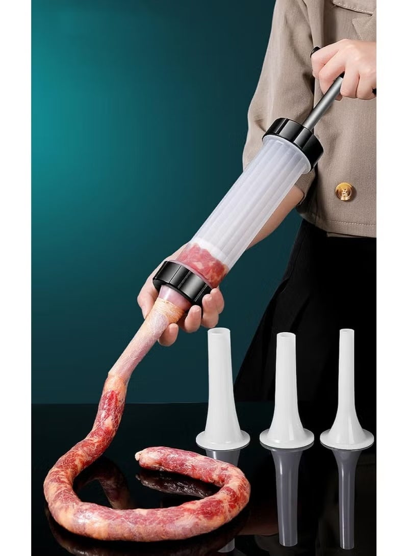 صانعة سلامي يدوية - آلة حشو سجق - آلة حشو سجق منزلية - آلة حشو سجق منزلية الصنع، اصنع أنواعًا مختلفة من السجق بسهولة في المنزل - Image 1